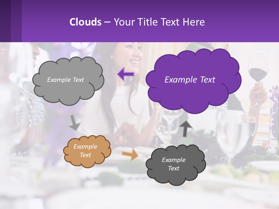 A Group Of People Sitting At A Table With Wine Glasses PowerPoint Template