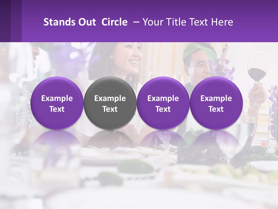 A Group Of People Sitting At A Table With Wine Glasses PowerPoint Template