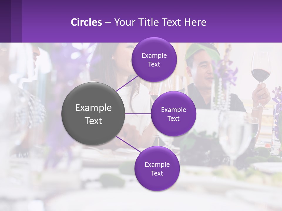 A Group Of People Sitting At A Table With Wine Glasses PowerPoint Template