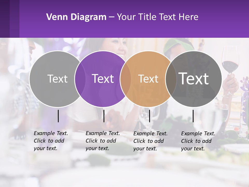 A Group Of People Sitting At A Table With Wine Glasses PowerPoint Template