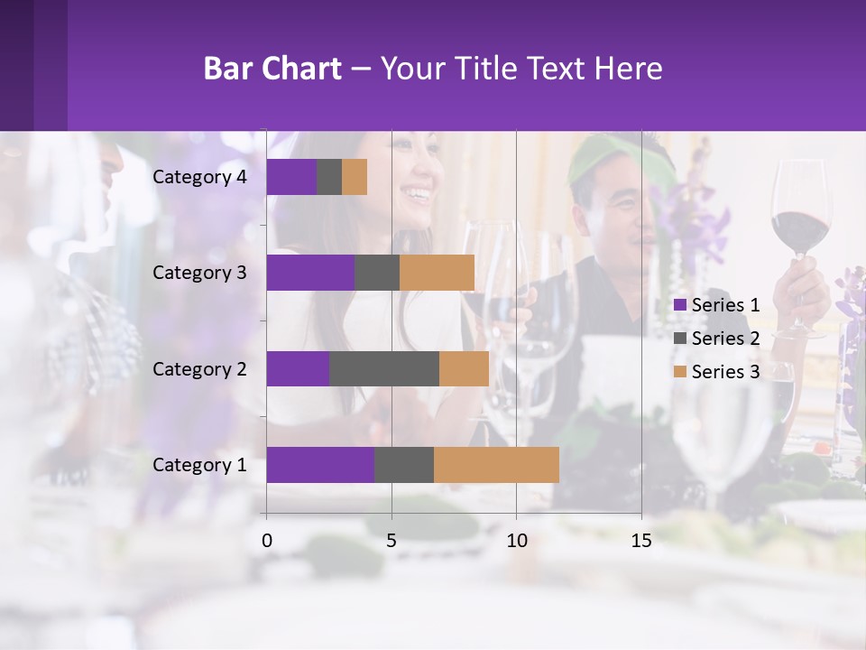 A Group Of People Sitting At A Table With Wine Glasses PowerPoint Template