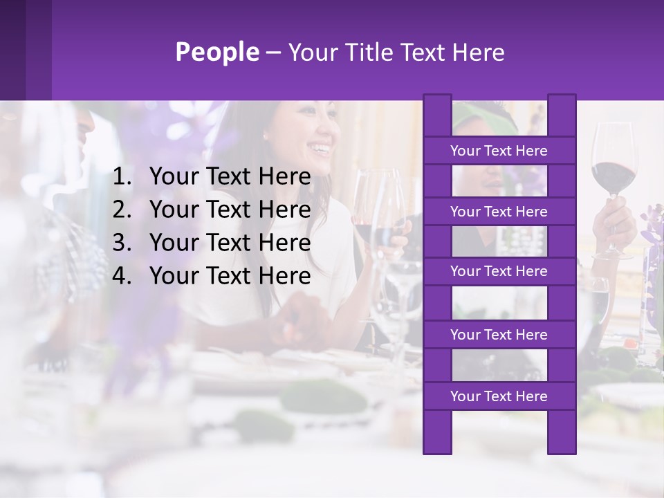 A Group Of People Sitting At A Table With Wine Glasses PowerPoint Template