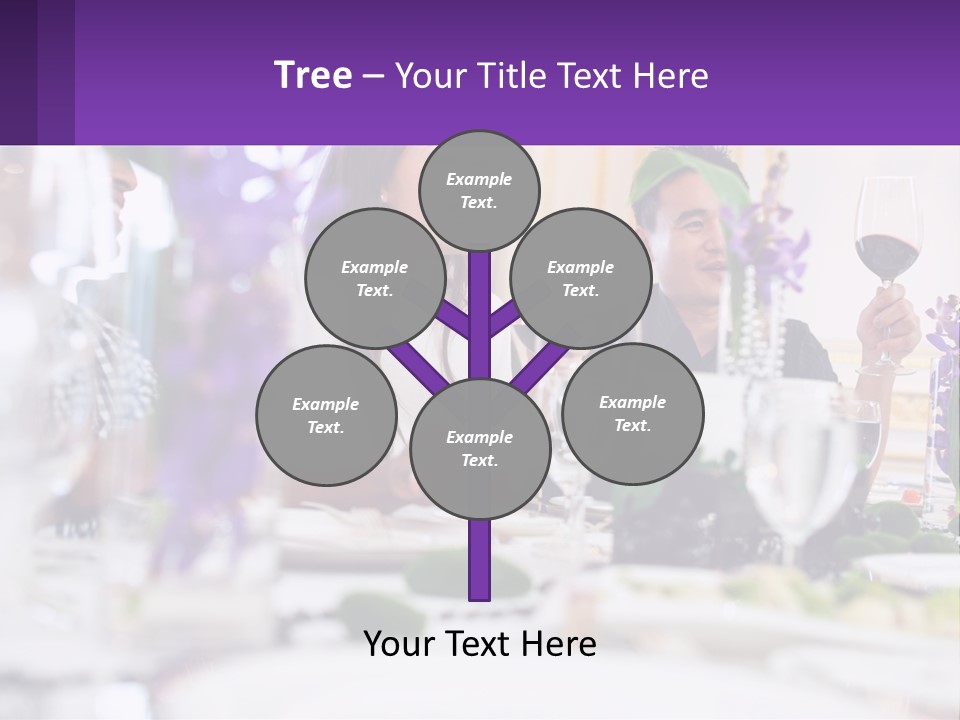 A Group Of People Sitting At A Table With Wine Glasses PowerPoint Template