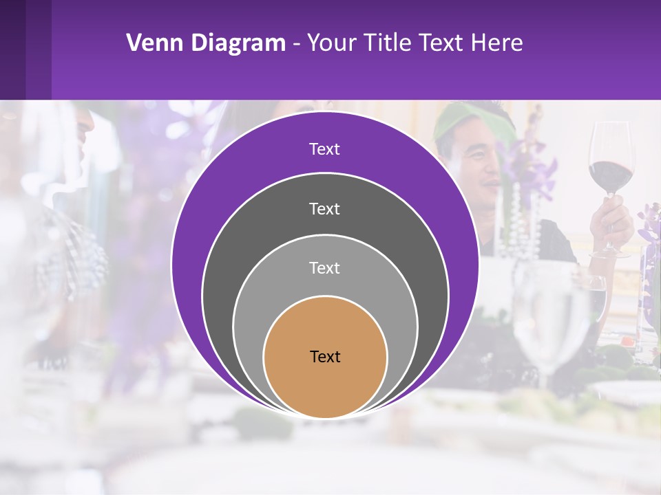 A Group Of People Sitting At A Table With Wine Glasses PowerPoint Template