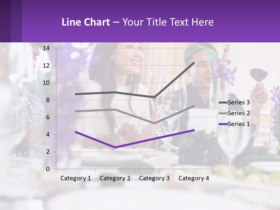 A Group Of People Sitting At A Table With Wine Glasses PowerPoint Template