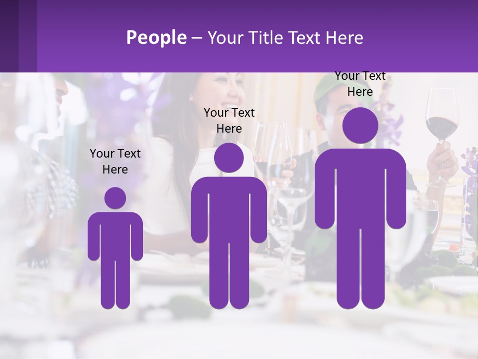 A Group Of People Sitting At A Table With Wine Glasses PowerPoint Template