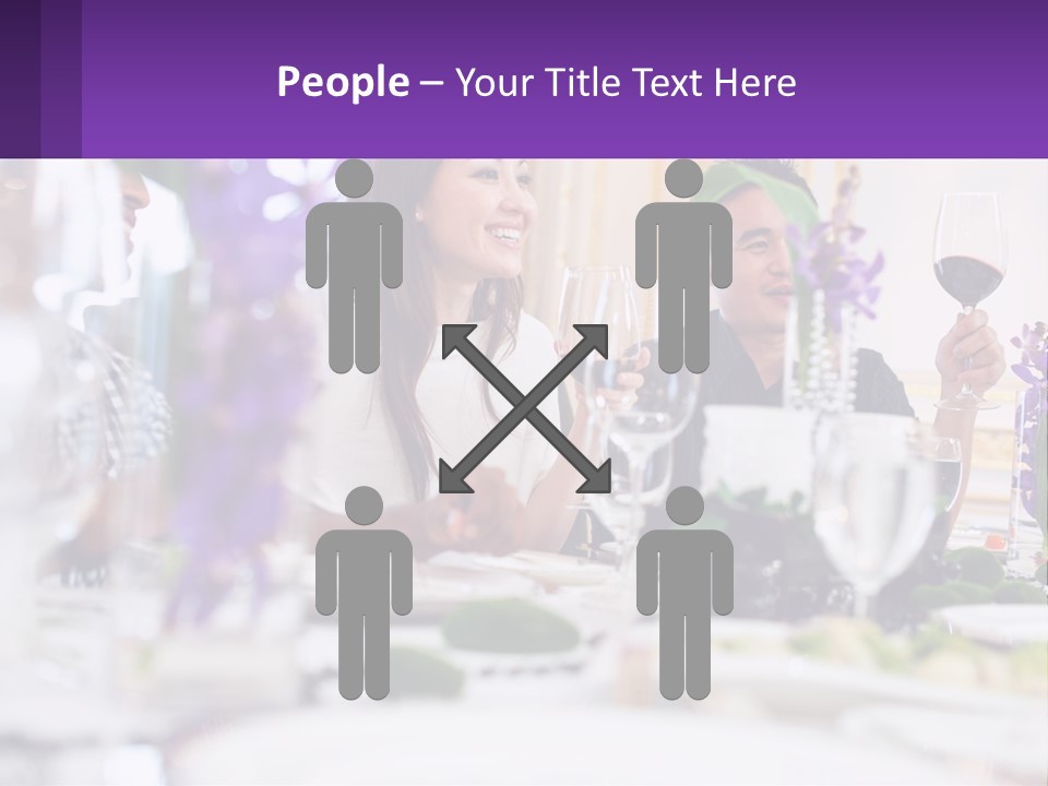 A Group Of People Sitting At A Table With Wine Glasses PowerPoint Template