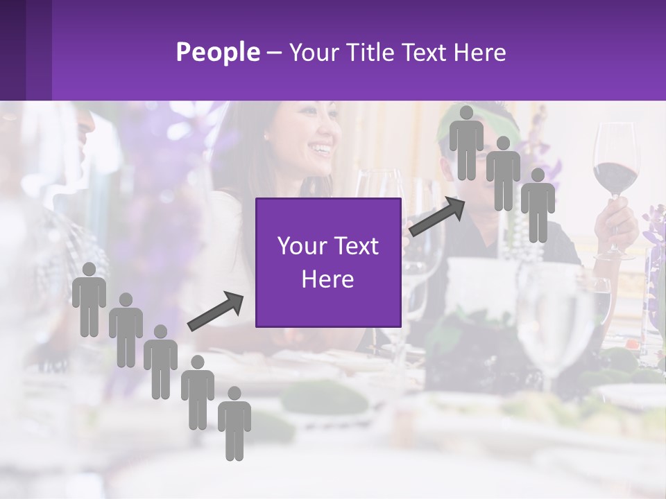 A Group Of People Sitting At A Table With Wine Glasses PowerPoint Template