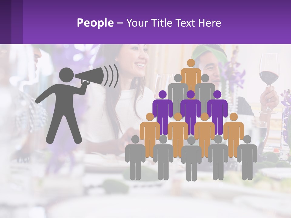 A Group Of People Sitting At A Table With Wine Glasses PowerPoint Template