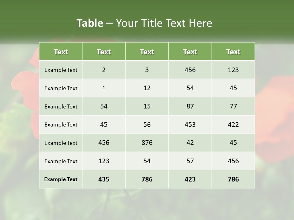 A Bunch Of Red Flowers In A Field PowerPoint Template