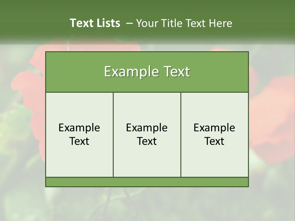 A Bunch Of Red Flowers In A Field PowerPoint Template