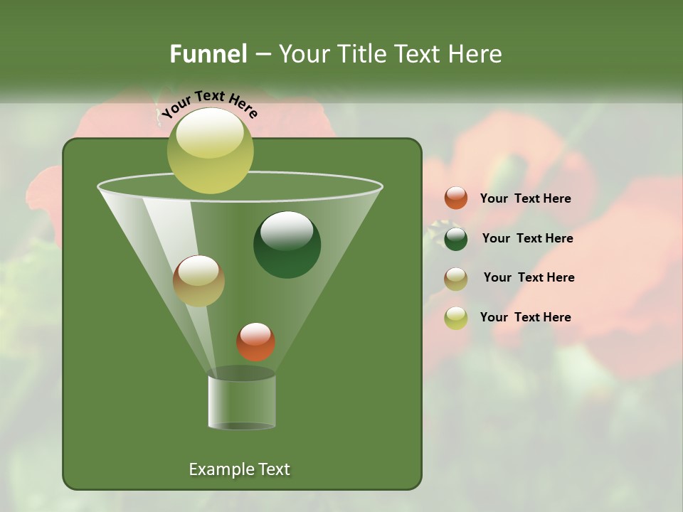 A Bunch Of Red Flowers In A Field PowerPoint Template
