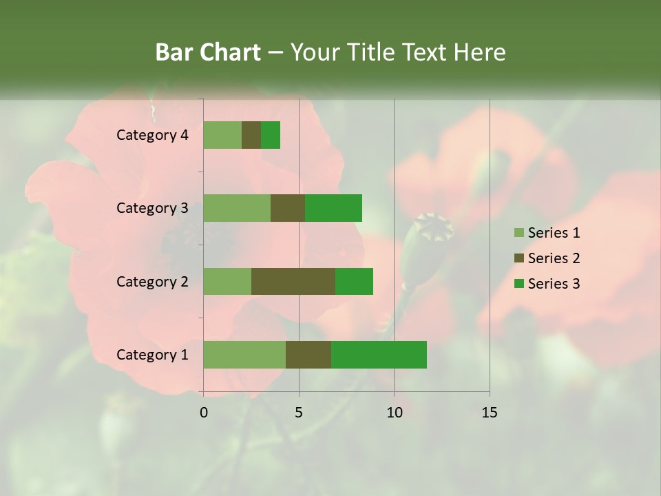 A Bunch Of Red Flowers In A Field PowerPoint Template