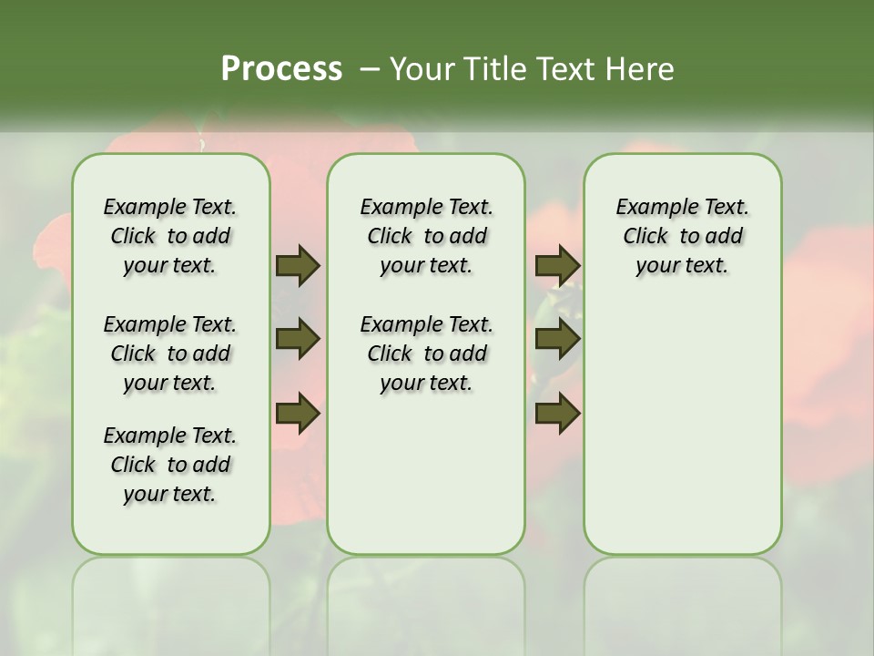 A Bunch Of Red Flowers In A Field PowerPoint Template