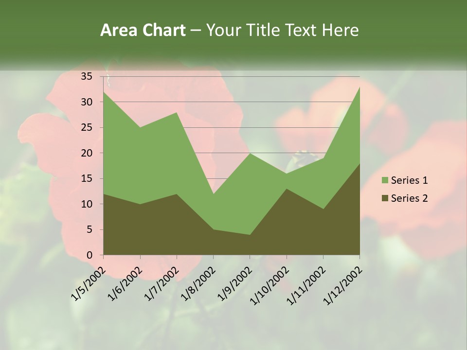 A Bunch Of Red Flowers In A Field PowerPoint Template