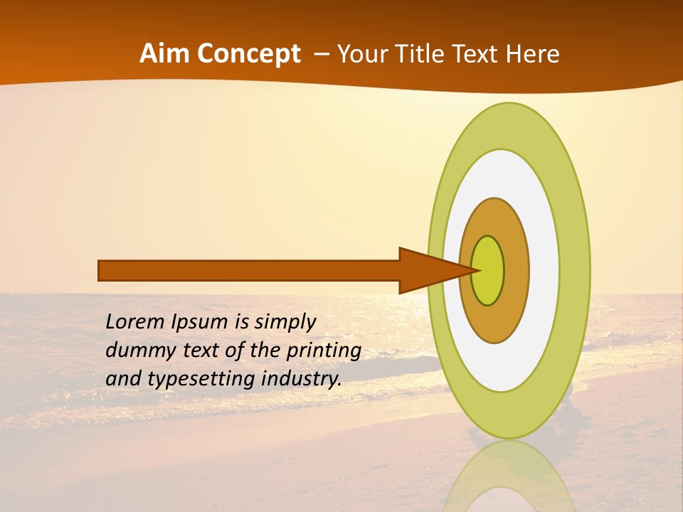 A Man And A Child Are Walking On The Beach At Sunset PowerPoint Template