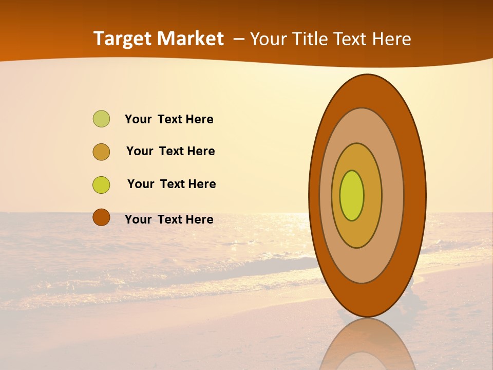 A Man And A Child Are Walking On The Beach At Sunset PowerPoint Template