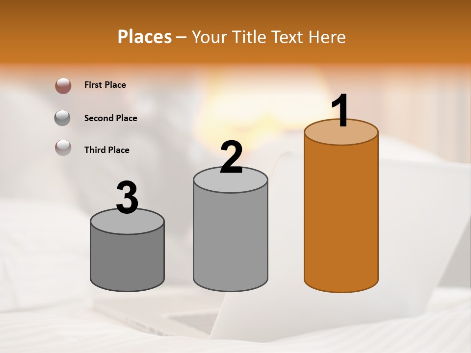 A Man Laying In Bed Next To A Laptop Computer PowerPoint Template