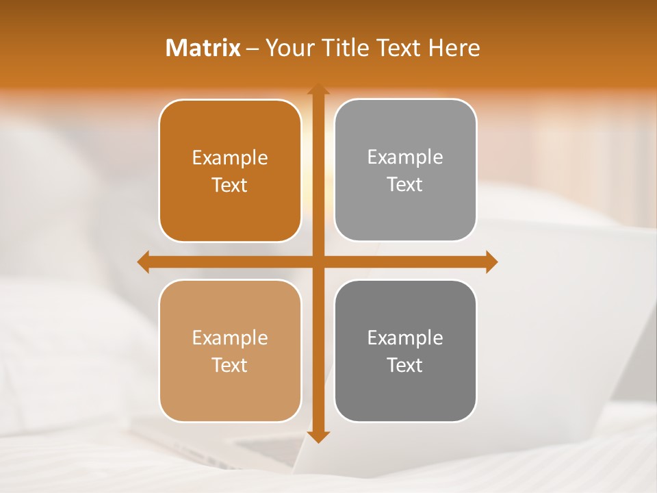 A Man Laying In Bed Next To A Laptop Computer PowerPoint Template