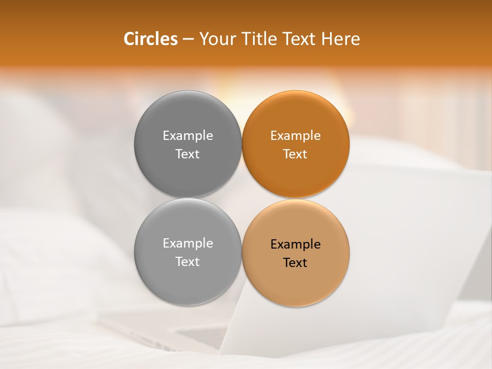 A Man Laying In Bed Next To A Laptop Computer PowerPoint Template