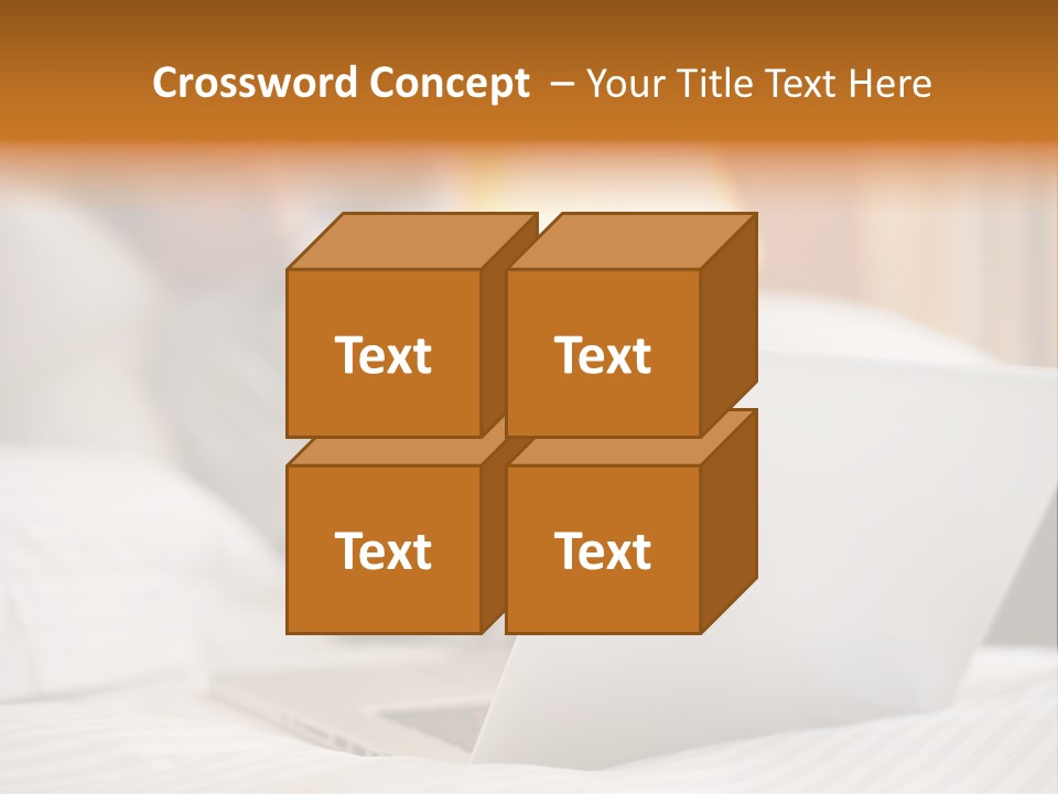 A Man Laying In Bed Next To A Laptop Computer PowerPoint Template