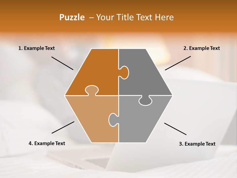 A Man Laying In Bed Next To A Laptop Computer PowerPoint Template