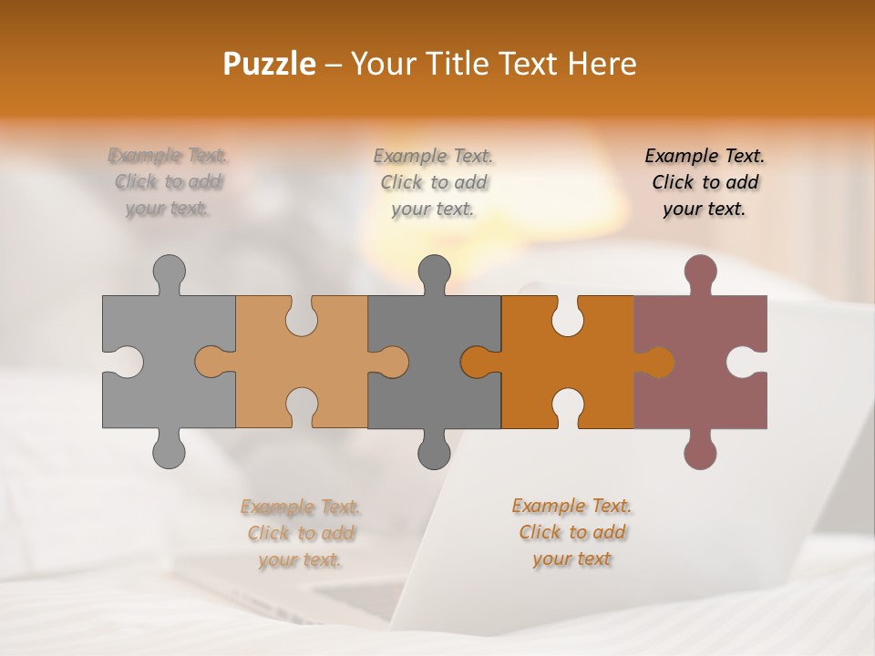 A Man Laying In Bed Next To A Laptop Computer PowerPoint Template