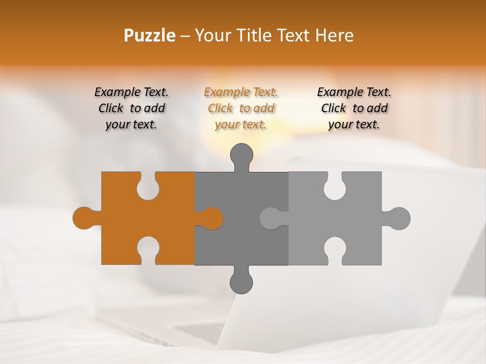 A Man Laying In Bed Next To A Laptop Computer PowerPoint Template