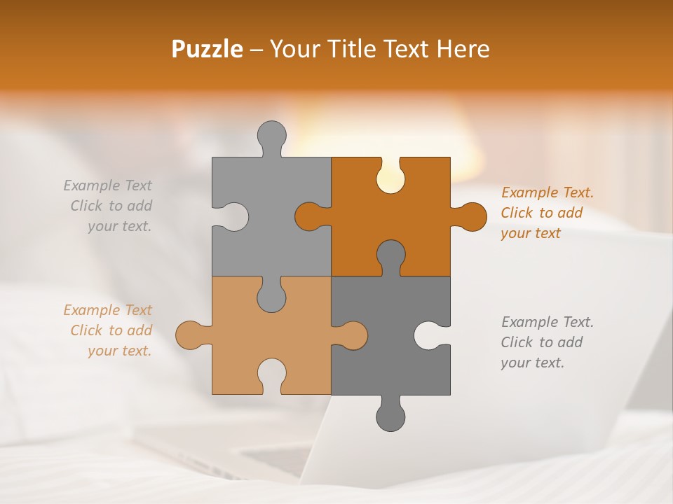 A Man Laying In Bed Next To A Laptop Computer PowerPoint Template