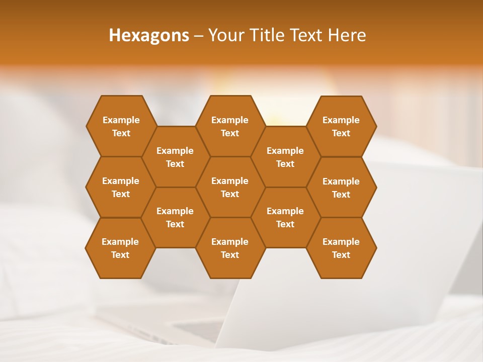 A Man Laying In Bed Next To A Laptop Computer PowerPoint Template