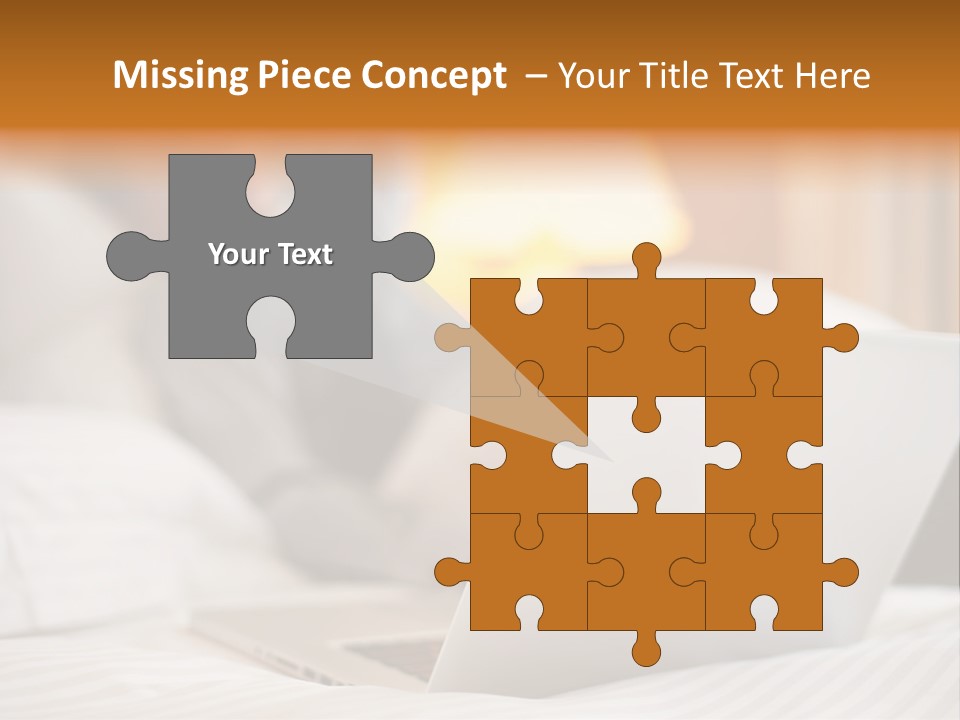 A Man Laying In Bed Next To A Laptop Computer PowerPoint Template