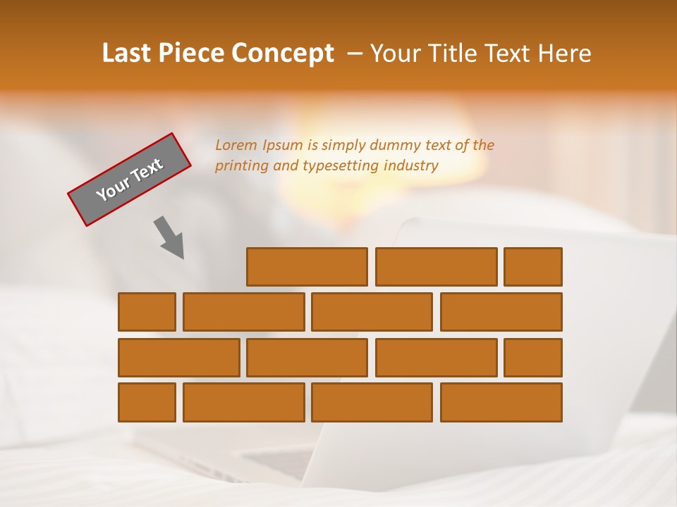 A Man Laying In Bed Next To A Laptop Computer PowerPoint Template