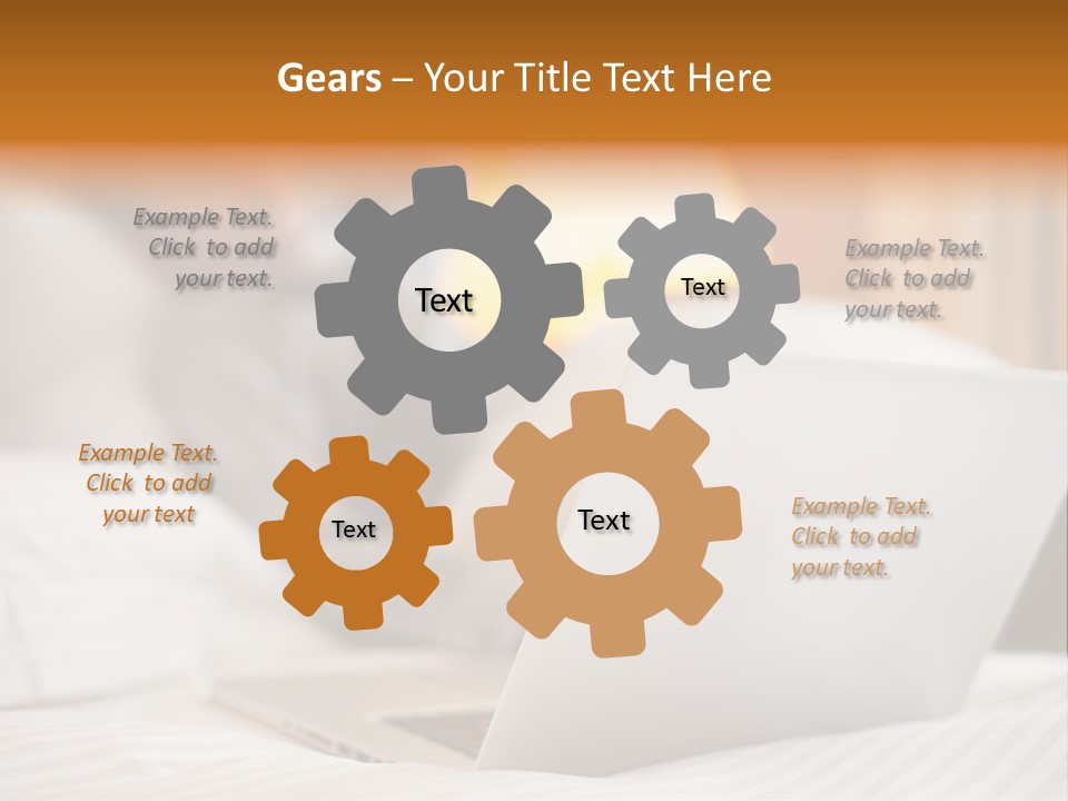 A Man Laying In Bed Next To A Laptop Computer PowerPoint Template