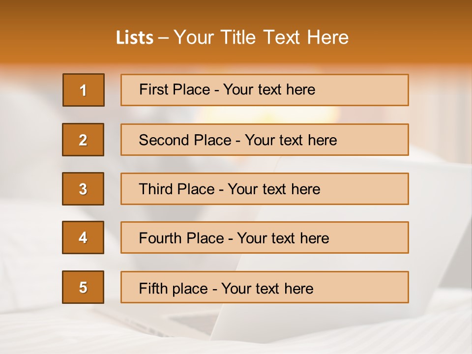 A Man Laying In Bed Next To A Laptop Computer PowerPoint Template