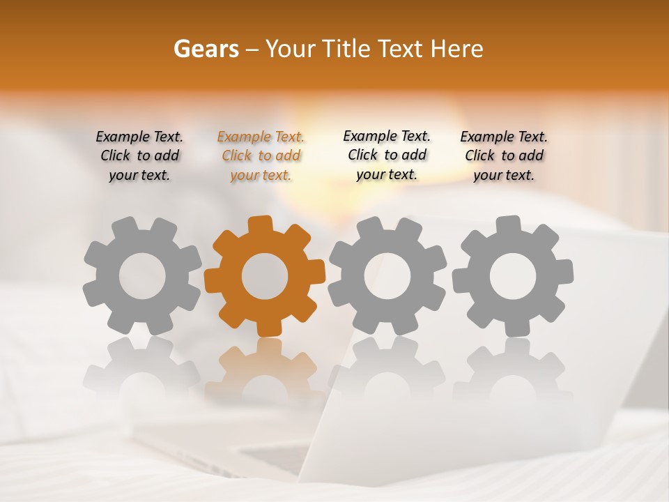 A Man Laying In Bed Next To A Laptop Computer PowerPoint Template