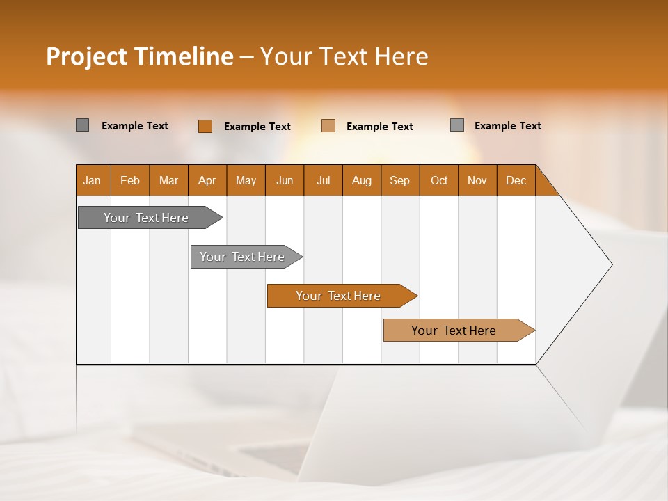 A Man Laying In Bed Next To A Laptop Computer PowerPoint Template