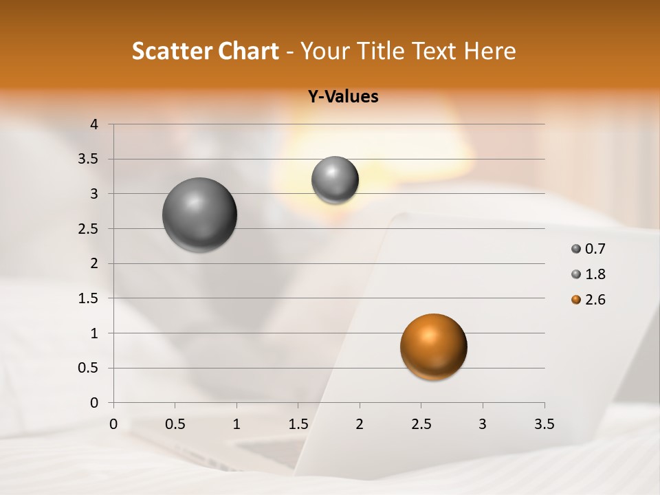 A Man Laying In Bed Next To A Laptop Computer PowerPoint Template