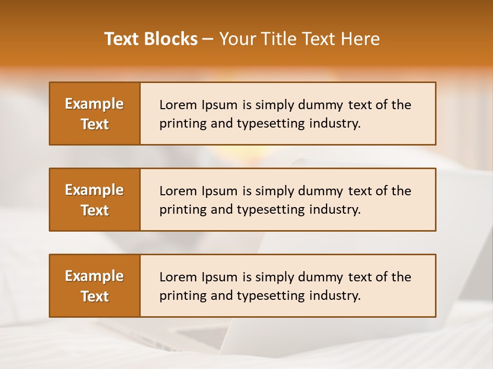 A Man Laying In Bed Next To A Laptop Computer PowerPoint Template