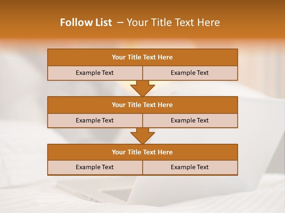 A Man Laying In Bed Next To A Laptop Computer PowerPoint Template