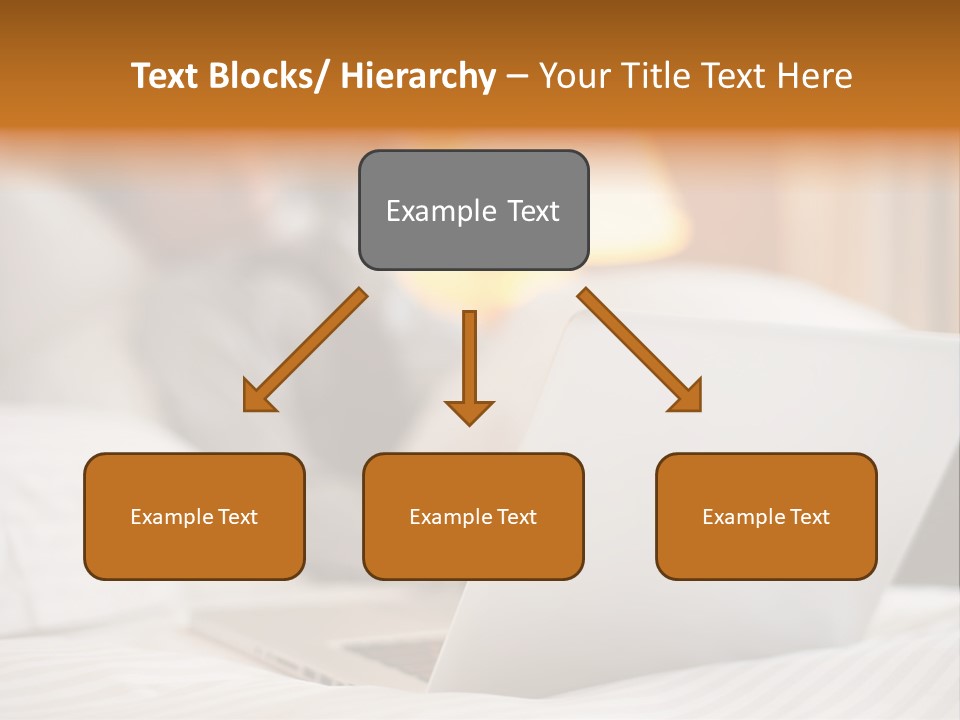 A Man Laying In Bed Next To A Laptop Computer PowerPoint Template