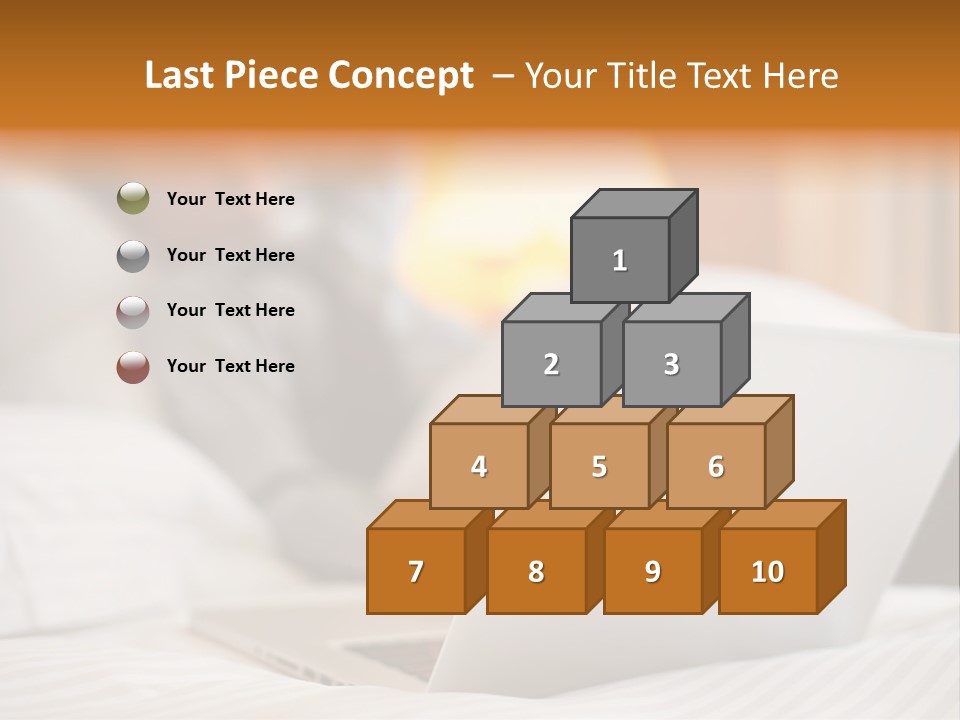 A Man Laying In Bed Next To A Laptop Computer PowerPoint Template