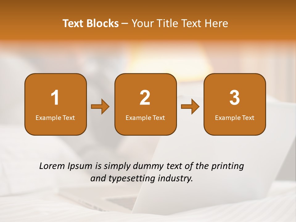 A Man Laying In Bed Next To A Laptop Computer PowerPoint Template