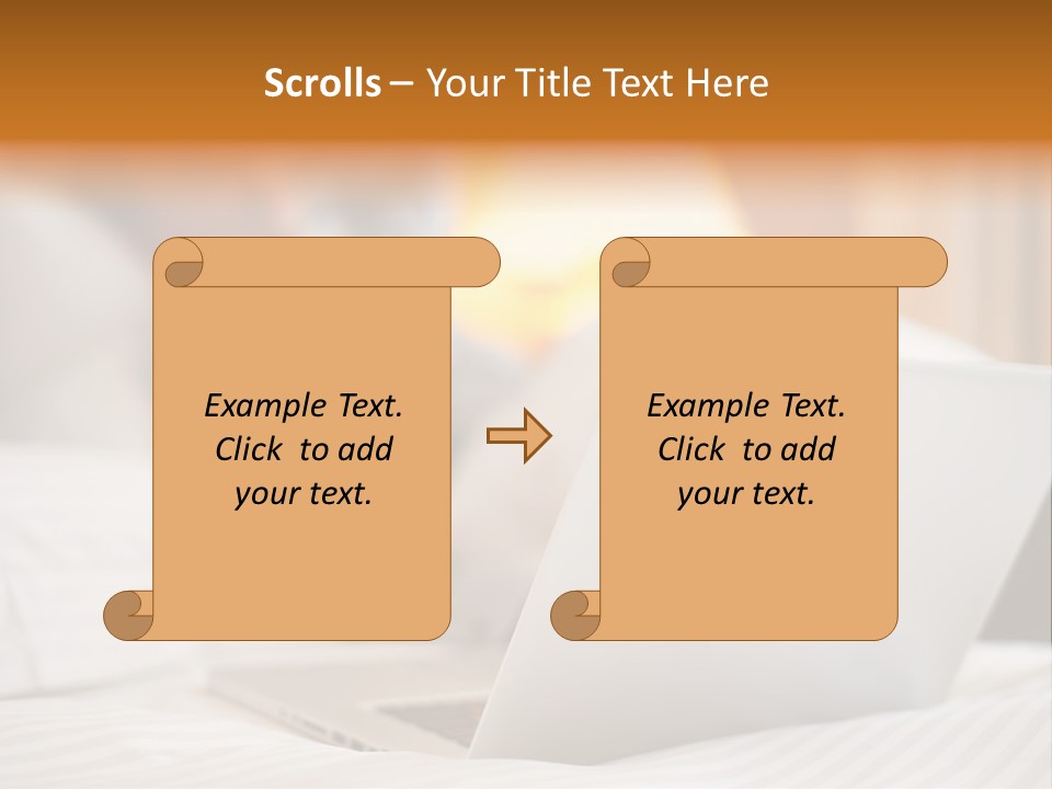 A Man Laying In Bed Next To A Laptop Computer PowerPoint Template