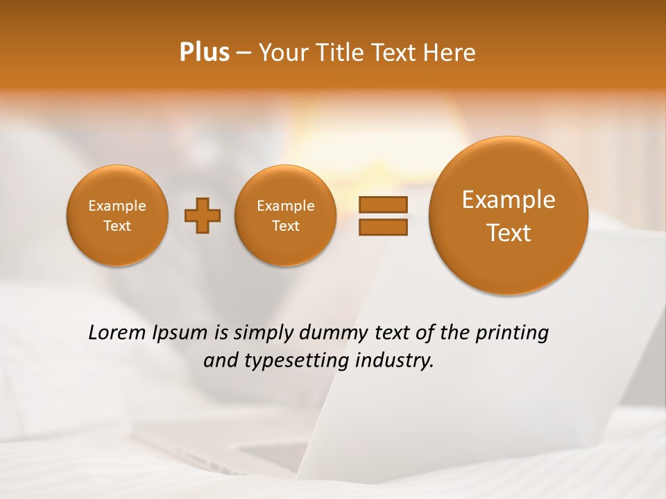 A Man Laying In Bed Next To A Laptop Computer PowerPoint Template