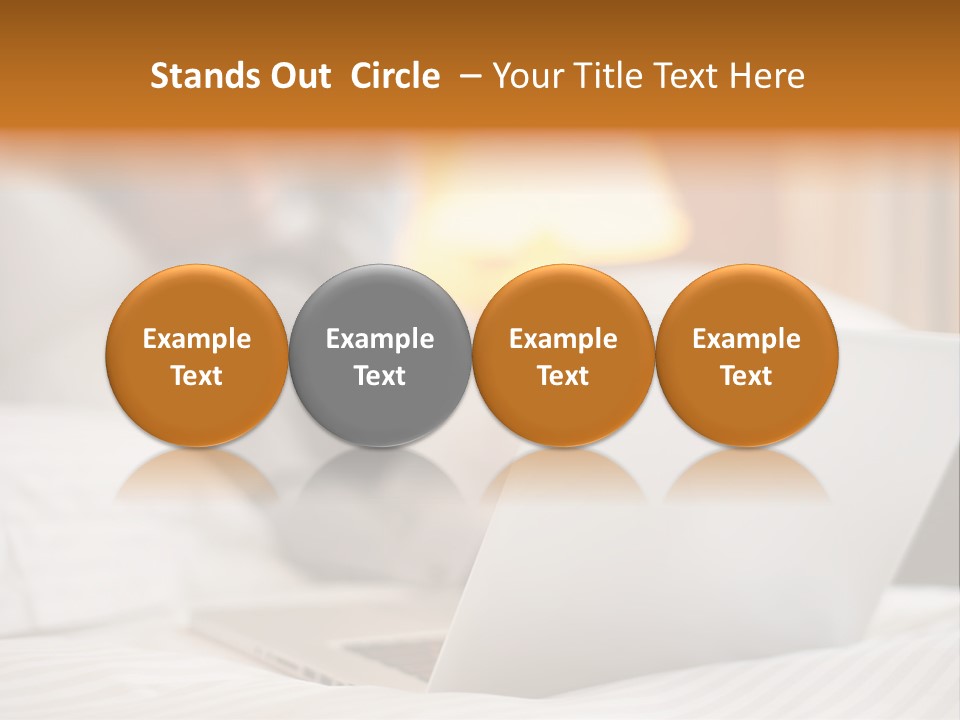 A Man Laying In Bed Next To A Laptop Computer PowerPoint Template