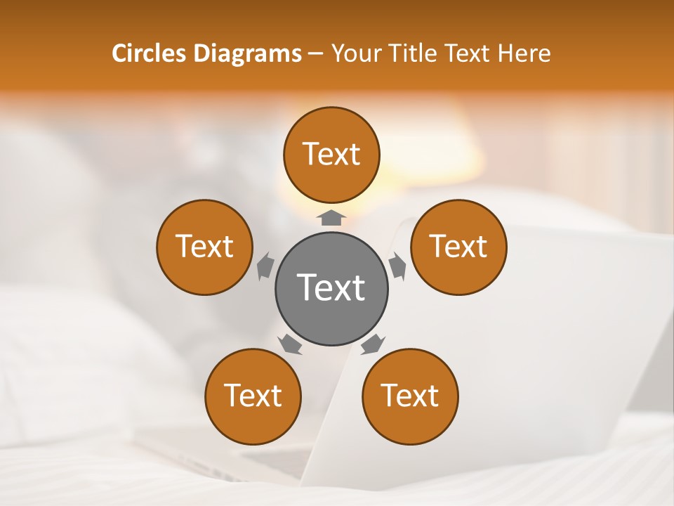 A Man Laying In Bed Next To A Laptop Computer PowerPoint Template