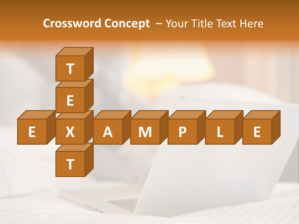 A Man Laying In Bed Next To A Laptop Computer PowerPoint Template