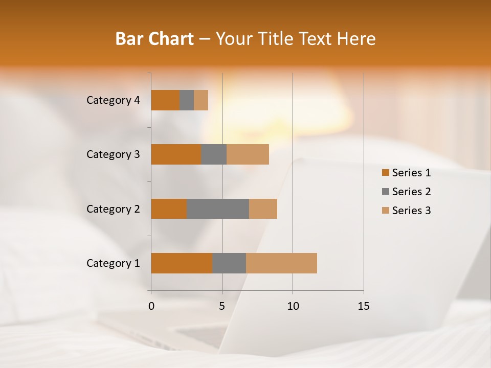 A Man Laying In Bed Next To A Laptop Computer PowerPoint Template