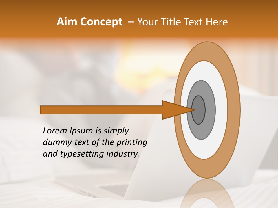 A Man Laying In Bed Next To A Laptop Computer PowerPoint Template