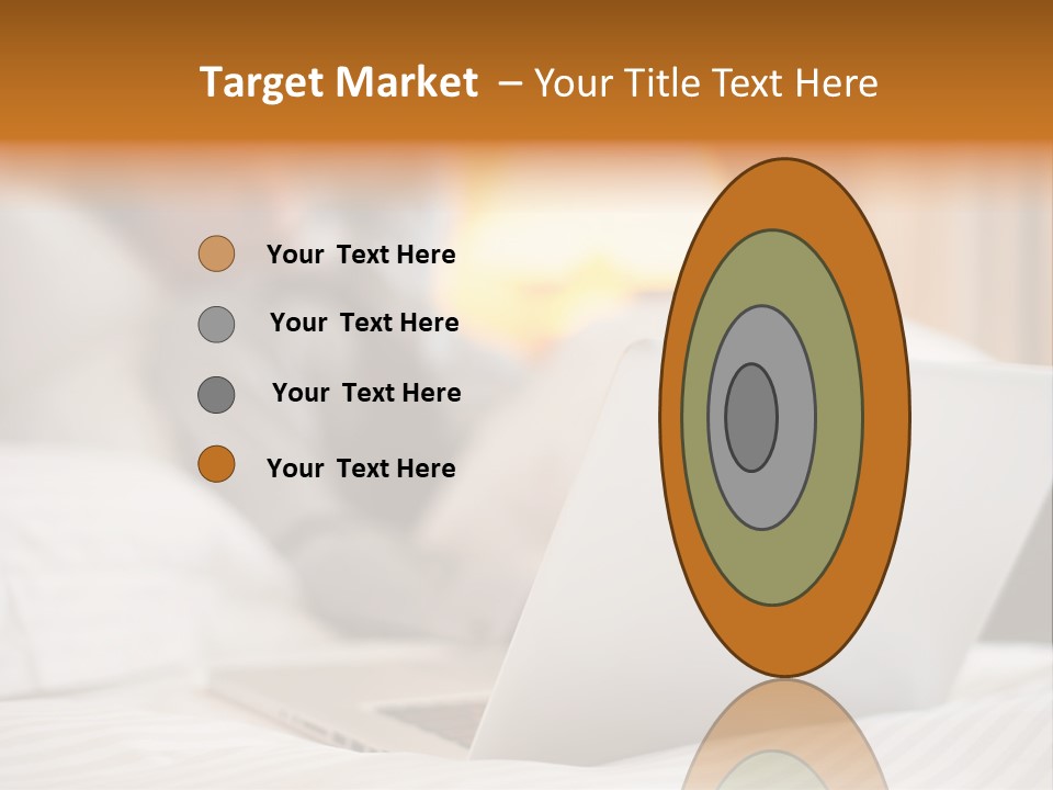 A Man Laying In Bed Next To A Laptop Computer PowerPoint Template